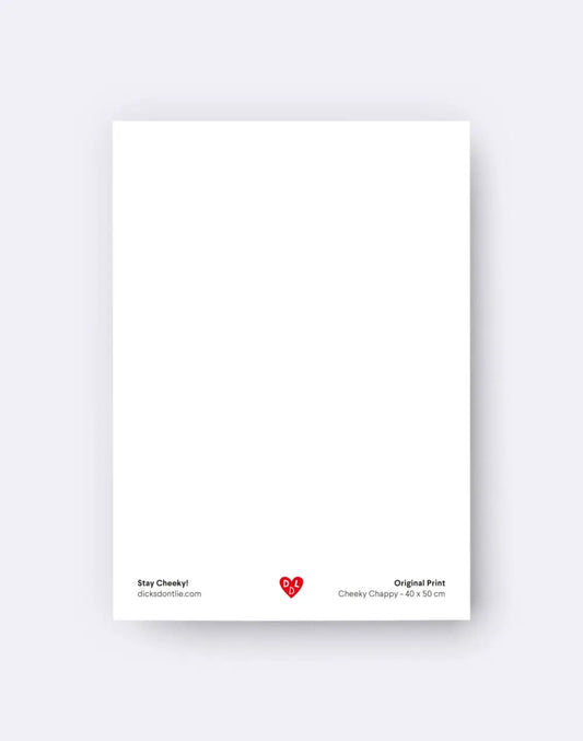 Carte postale arty farty en blanc avec touche artistique et design audacieux