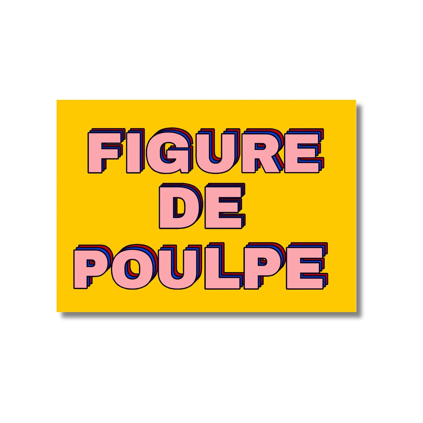 Carte postale Figure de Poulpe en bonne humeur vibrante