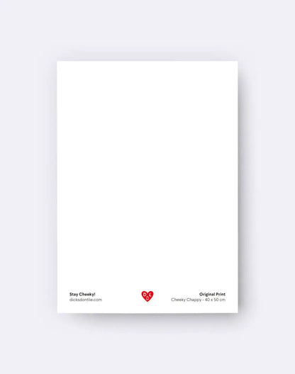 Carte postale gamin espiègle en blanc minimaliste avec branding rouge