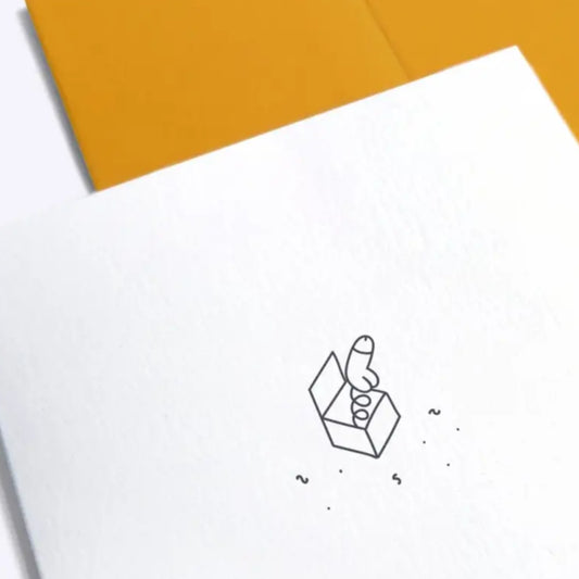 Carte postale surprise avec un jack-in-the-box drôle et insolite à ressort