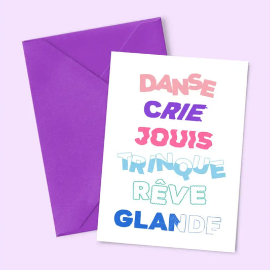 Carte to do list avec papier premium, format compact, glisse partout, design coloré