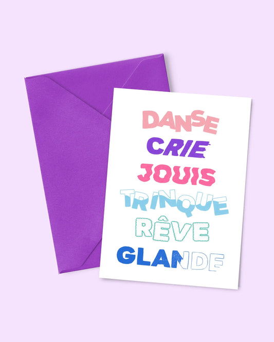 Carte to do list en papier premium, format compact, glisse partout
