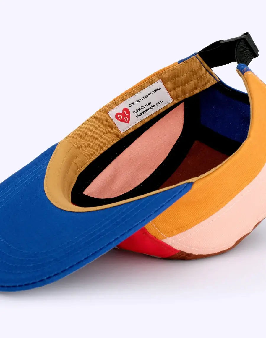 Casquette trouser snake : casquette coton 100% multicolore à visière bleue