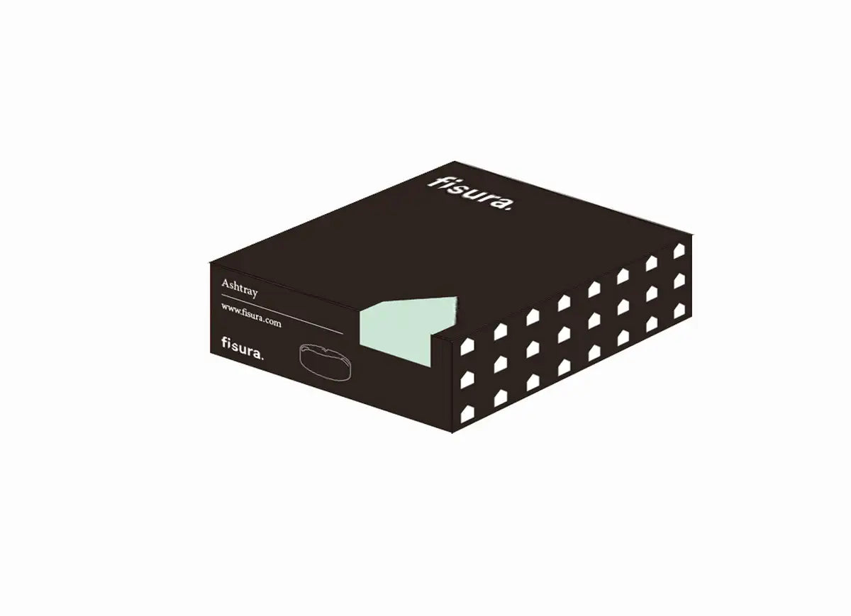 Cendrier Putain De Vice audacieux, ashtray noir avec motif blanc et vert clair