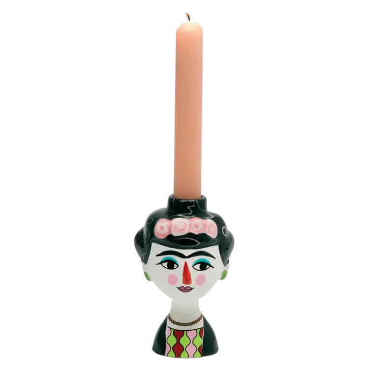 Bougie Chandelier Marisol dans support Frida Kahlo, savoir-faire artisanal
