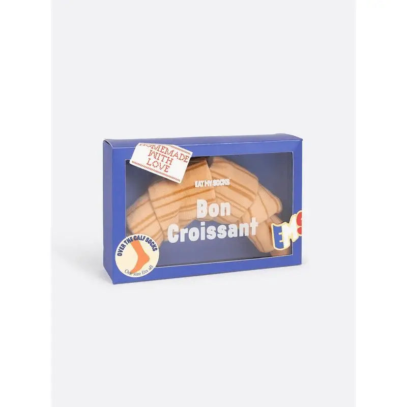 Chaussettes Croissant en forme de croissant français, aspect doré, idée cadeau