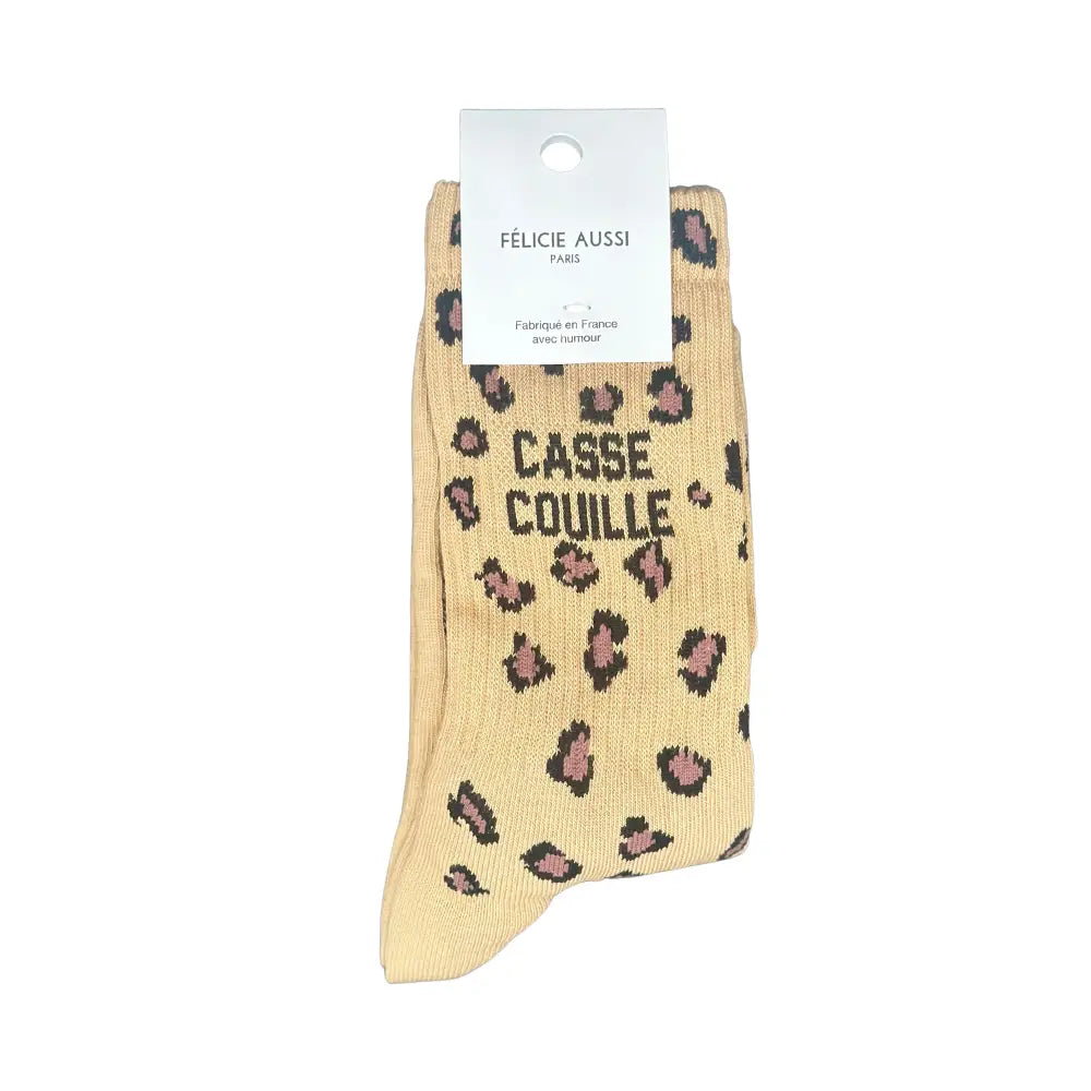 Chaussettes casse couille au motif léopard pour une allure décalée