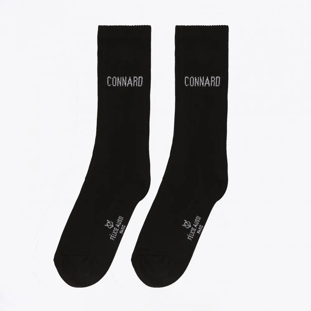 Chaussettes connard blanche noires avec CONNARD écrit sur la cheville, parfait pour ton style