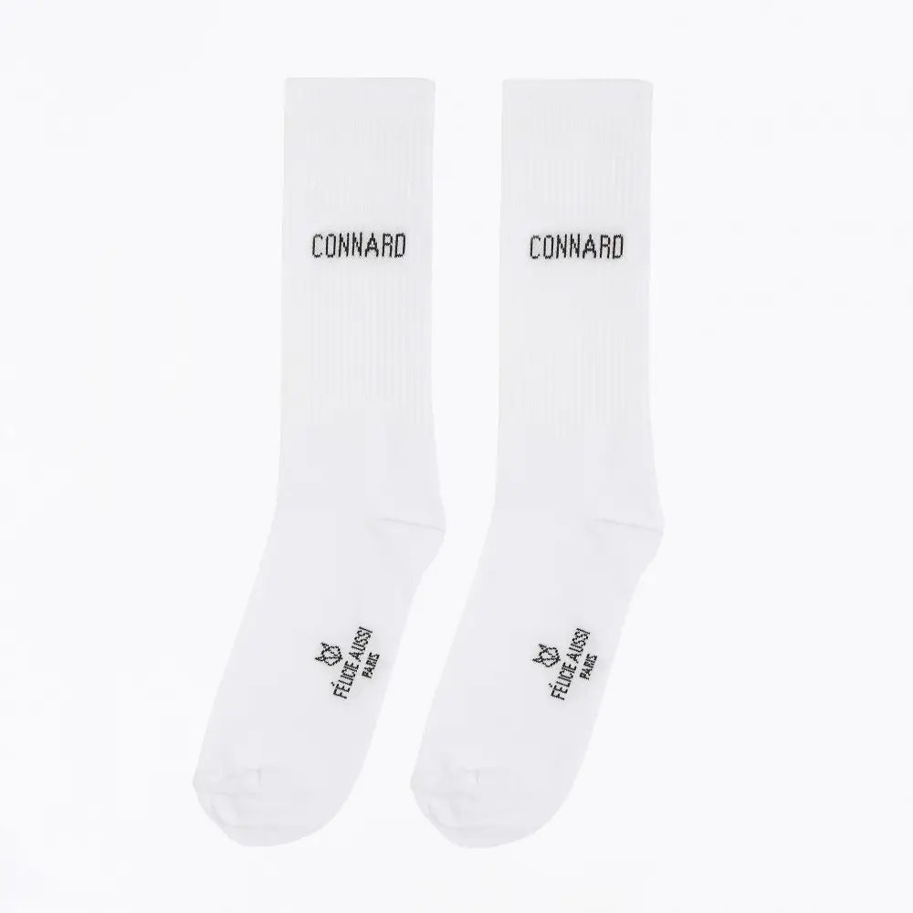 Paire de chaussettes connard blanches 40-45, clin d’œil français
