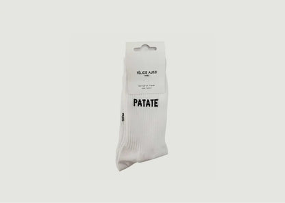 Chaussettes patate blanche 36-40 en emballage clair