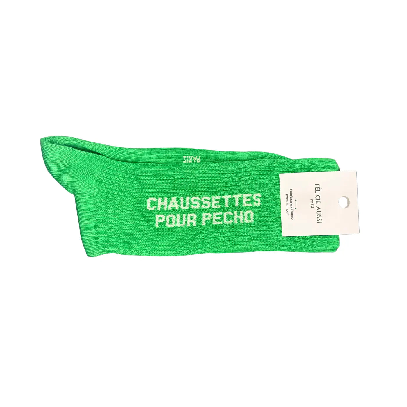 Chaussettes sportives vert herbe éclatant à côtes pour confort optimal