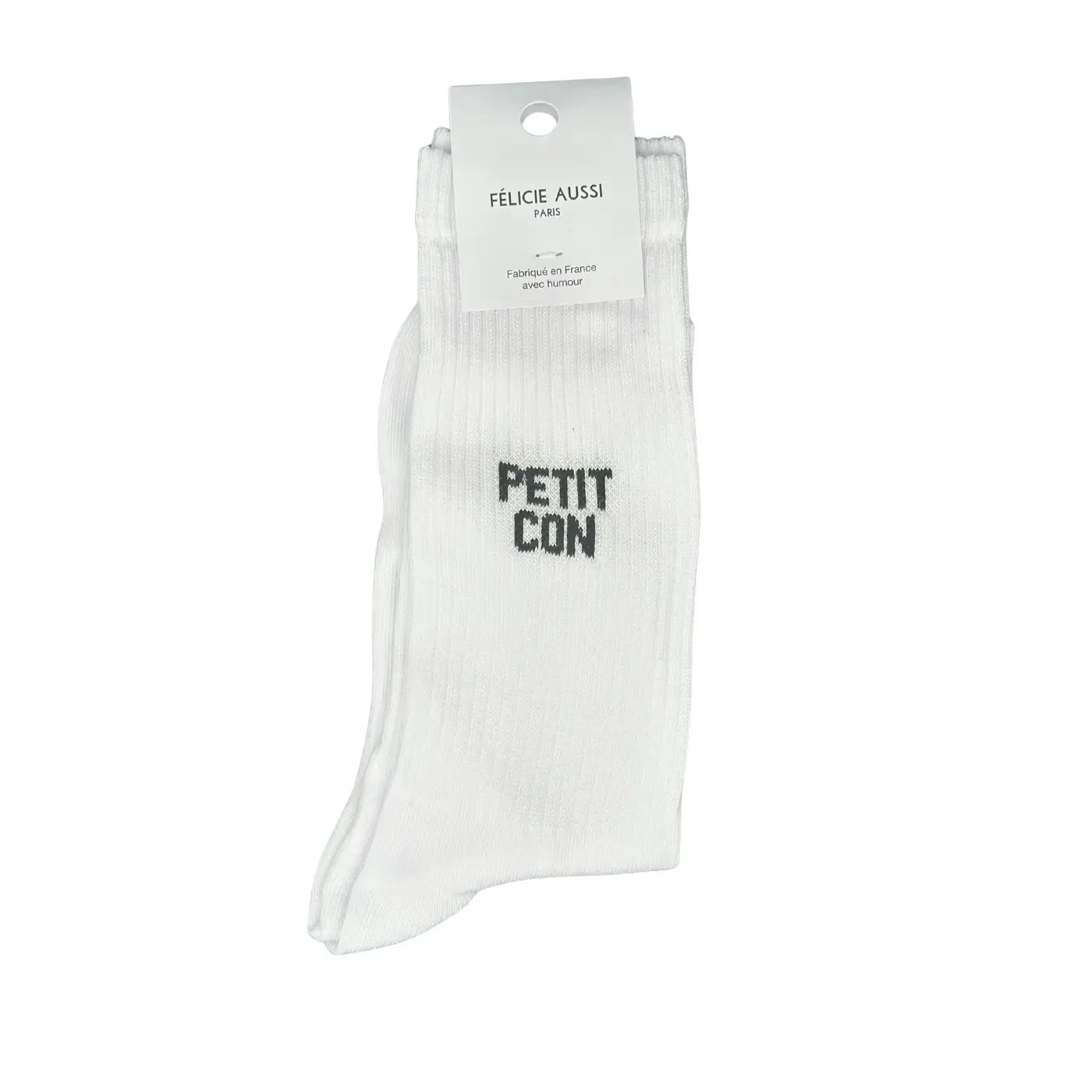 Chaussettes petit con blanches 40-45, humour jusqu’au bout et cadeau parfait