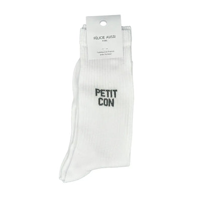 Chaussettes petit con blanches 40-45, humour jusqu’au bout et cadeau parfait