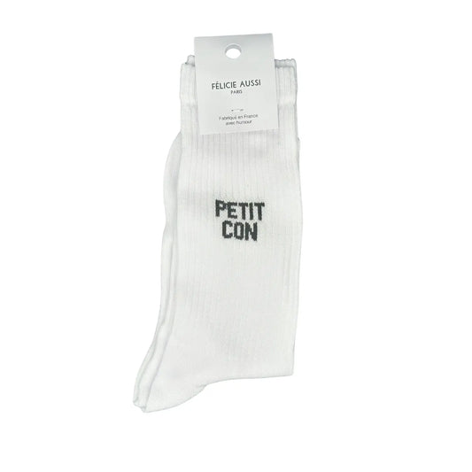 Chaussettes petit con blanches 40-45, humour jusqu’au bout et cadeau parfait