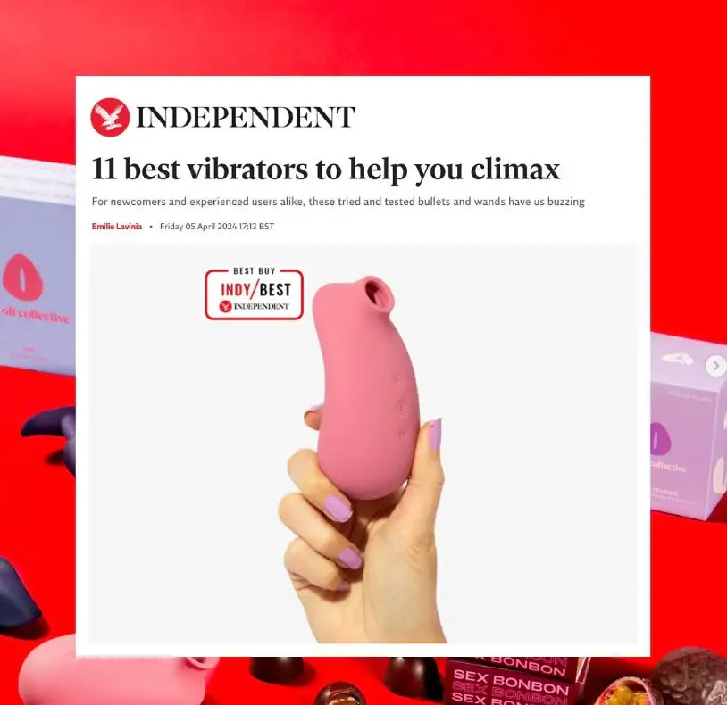 Vibrateur rose CHI à succion air avec 3 têtes et niveaux d’aspiration personnalisables