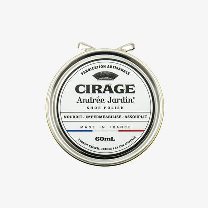 Boîte ronde de cirage à chaussures incolore, formule naturelle parfaite