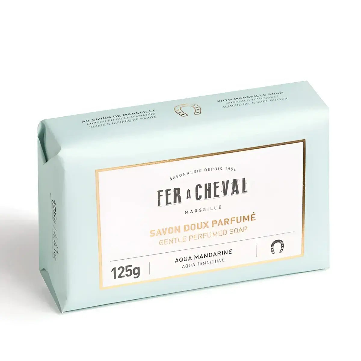 Coffret fraîcheur pur olive Aqua Mandarine : savon parfumé bleu clair