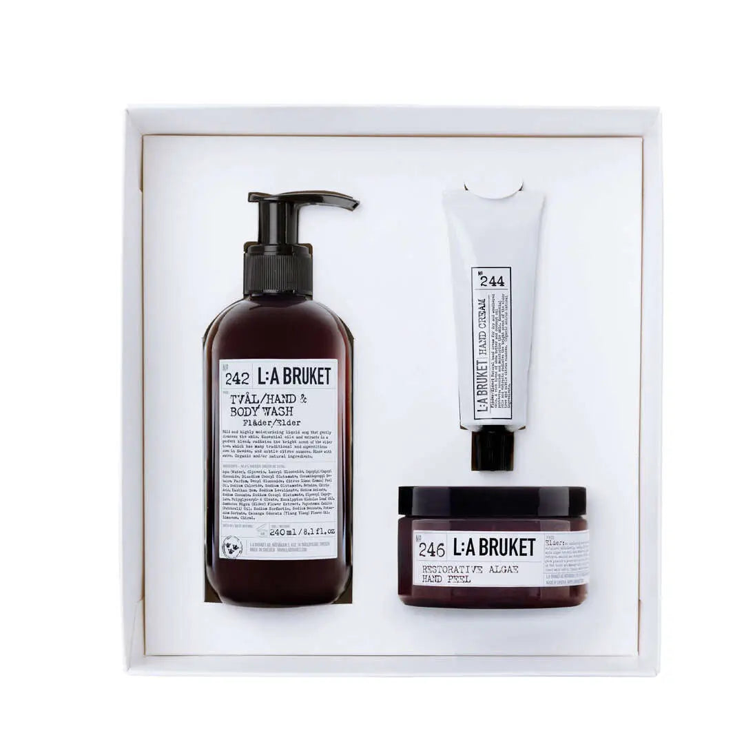 Coffret soin des mains Fleur de sureau L:A Bruket avec extraits floraux pour peaux sèches