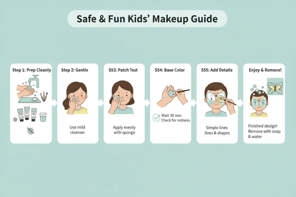 How to apply simple and safe makeup for children (all steps with a simple diagram)