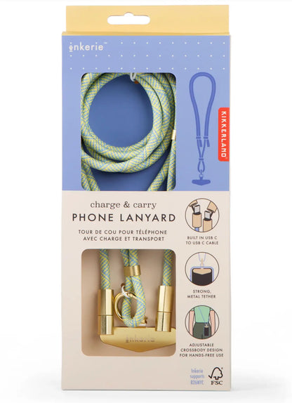 Cordon de téléphone bleu pour mains libres et organisation moderne