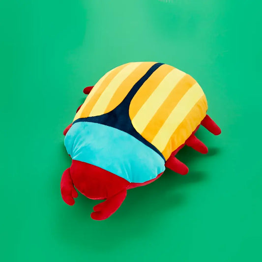 Coussin Scarabée Jaune au design inspiré, bonne humeur