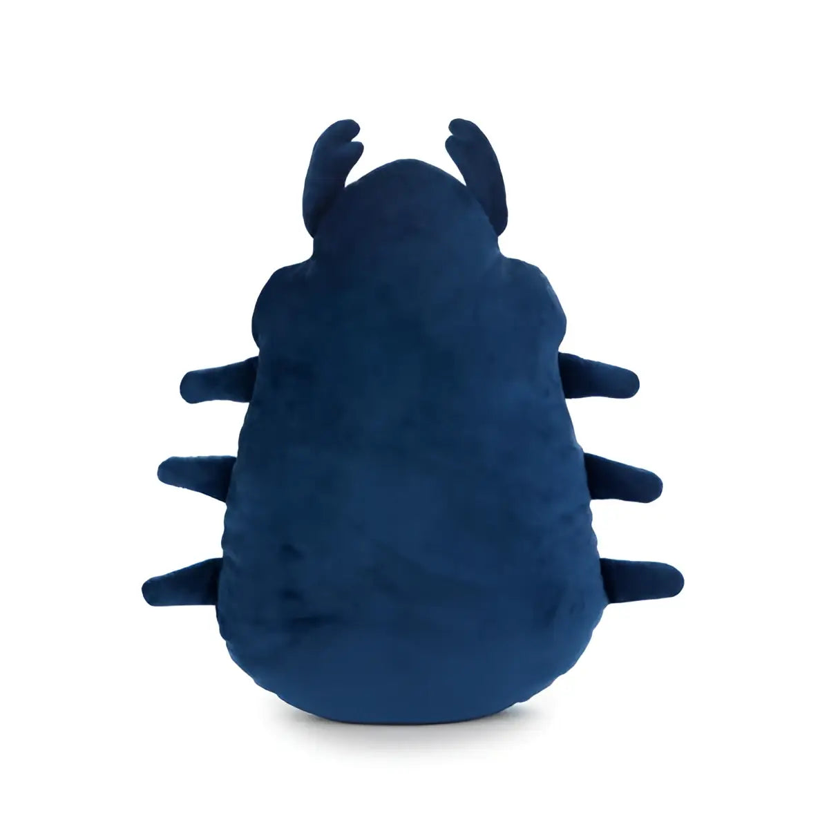 Coussin scarabée rose en peluche bleu marine, accessoire mignon