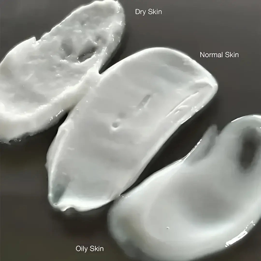 Trois échantillons crème hydratante visage pour peau normale à mixte, textures variées
