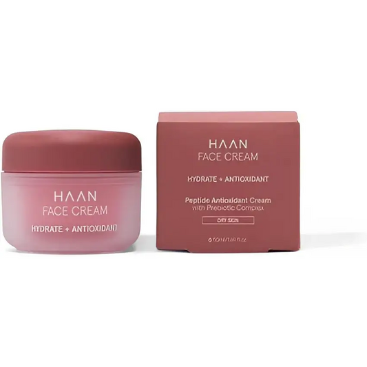 Crème visage pour peaux sèches en jarre et boîte roses et rouges, hydrate efficacement