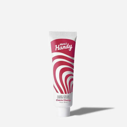 Crème mains cherry chérie 30mL, tube rouge et blanc vibrant