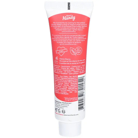 Tube crème mains cherry chérie 30mL rouge et blanc Merci Handy