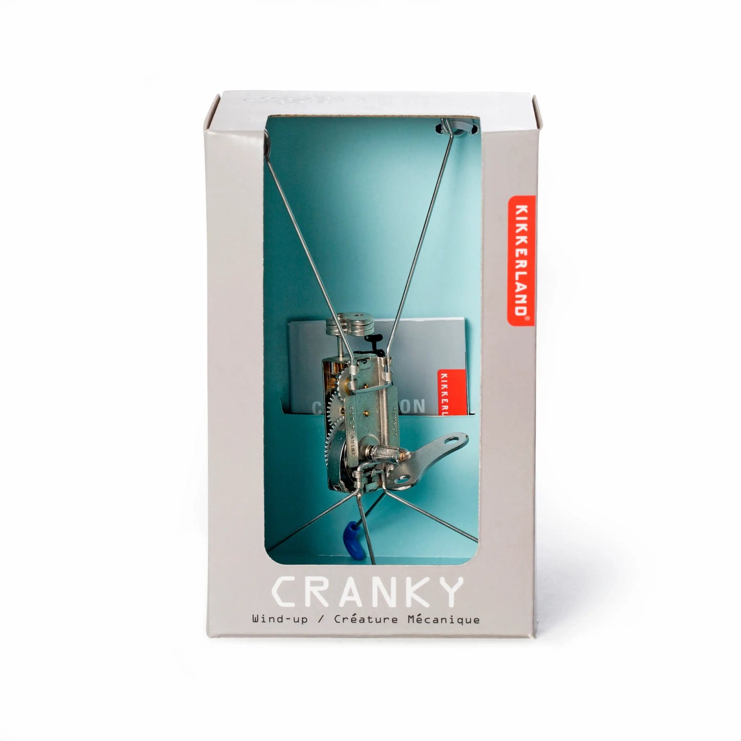 Cranky créature mécanique Kikkerland avec engrenages et intérieur bleu