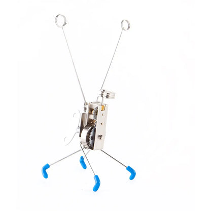 Jouet créature mécanique Critters Katita en argent avec pattes bleues et antennes