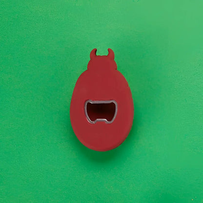 Décapsuleur scarabée jaune magnétique rouge diable pour moments conviviaux