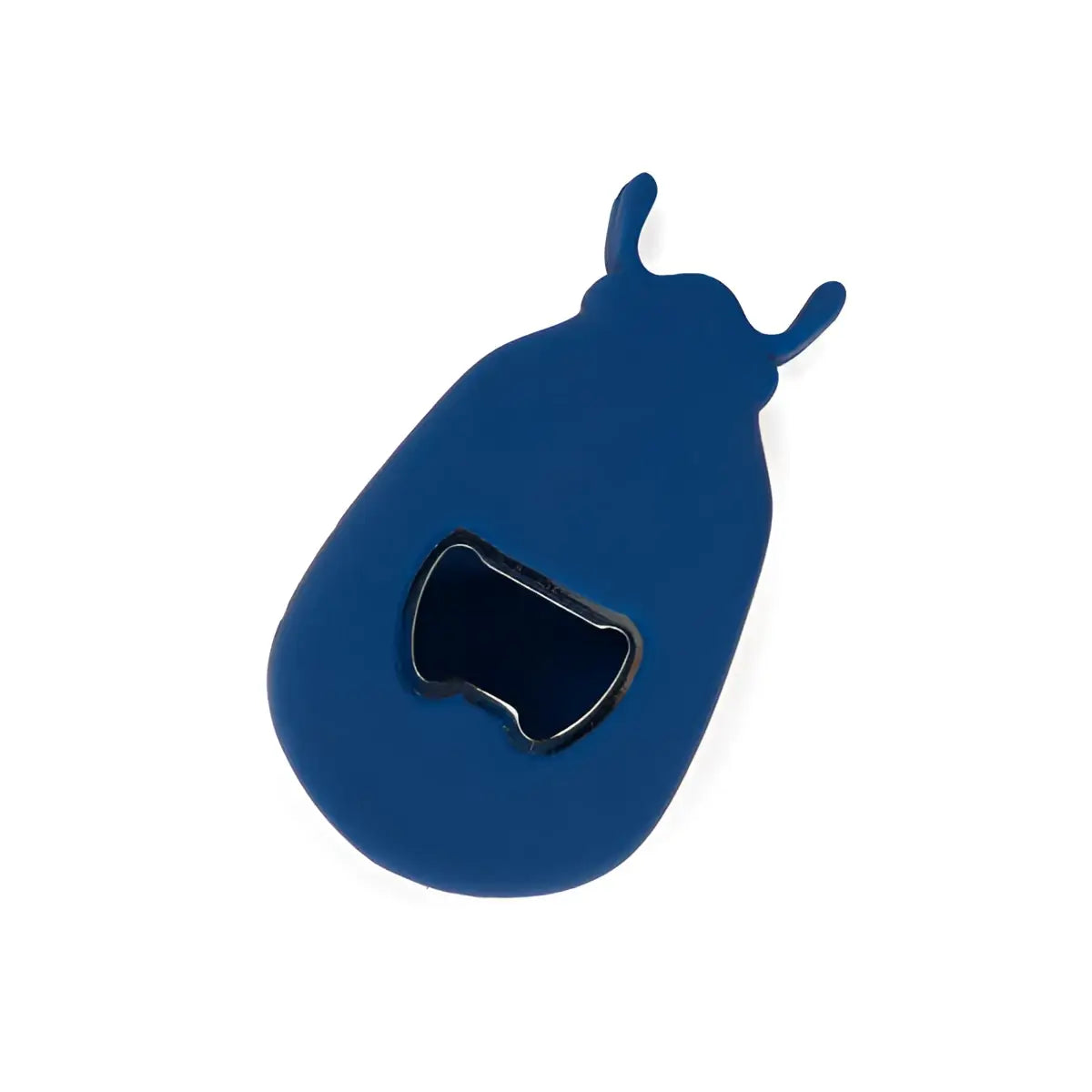 Décapsuleur scarabée bleu en silicone, design original avec antennes