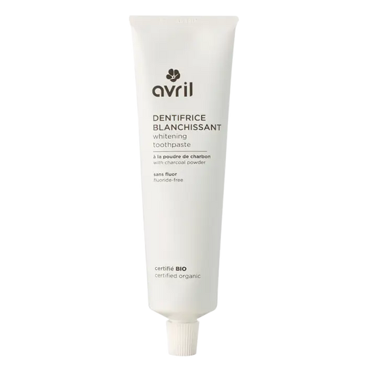 Tube blanc de dentifrice blanchissant naturel au charbon, sourire éclatant