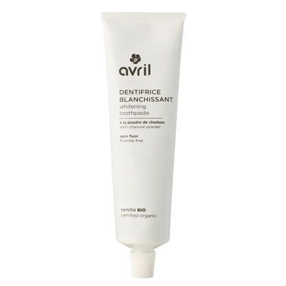 Tube Dentifrice Avril blanchissant au charbon, naturel sans fluor, sourire éclatant