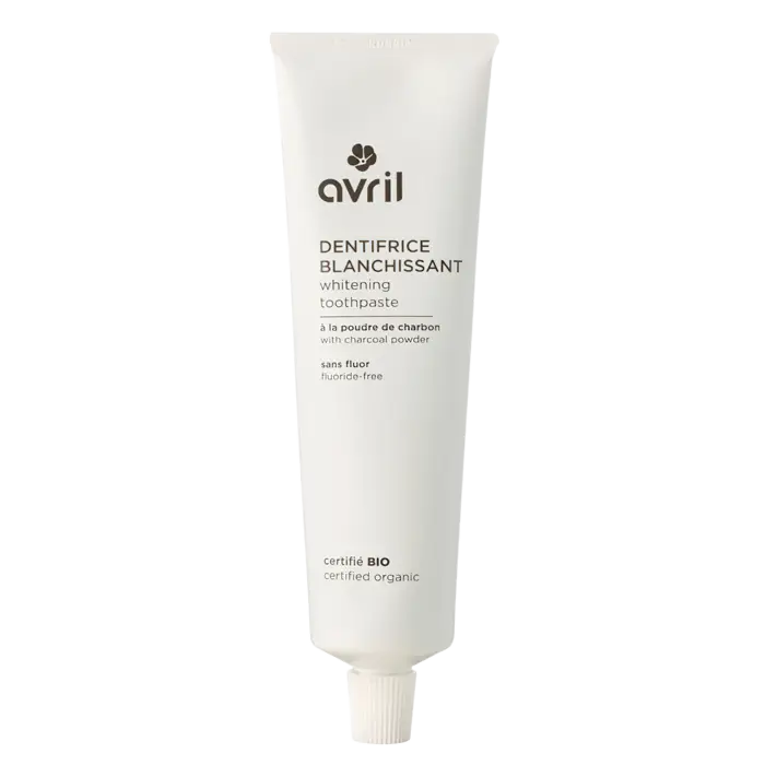 Dentifrice blanchissant naturel au charbon bio, sans fluor, 100 ml pour sourire éclatant