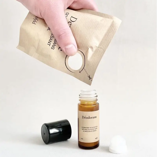 Déodorant rechargeable 30ml, système refillable, idéal pour déodorant roll-on plus sensibles