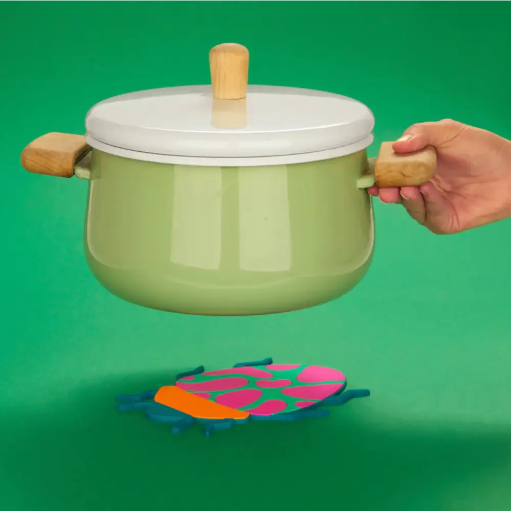 Dessous-De-Plat The Beetles Orange Plastique