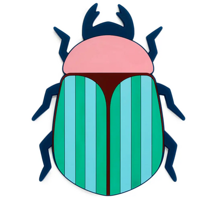 Dessous-De-Plat The Beetles Rose Plastique