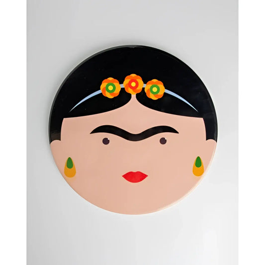 Assiette décorative Frida Kahlo en céramique, choix idéal pour décoration intérieure