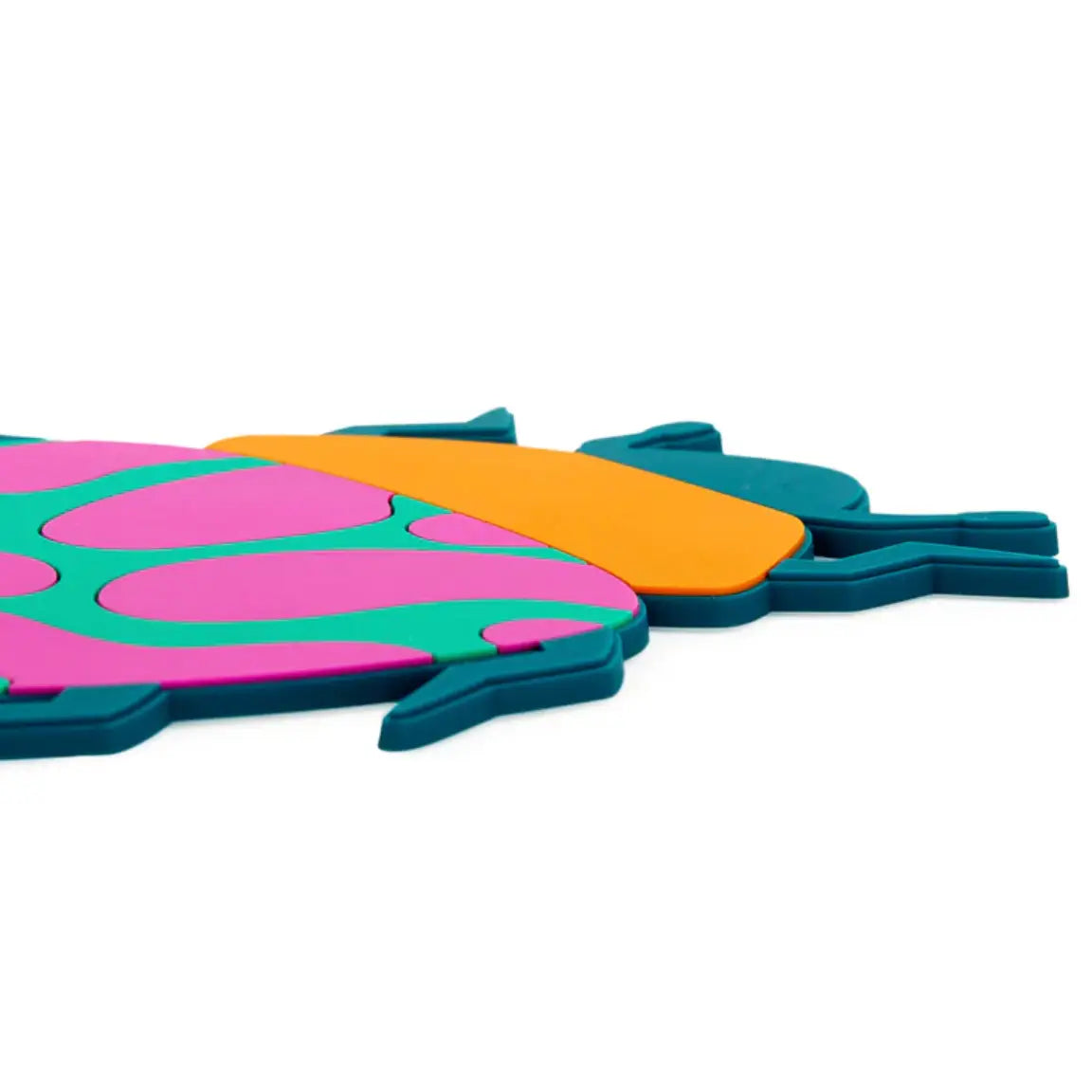 Tortue puzzle silicone colorée orange plastique bonne humeur