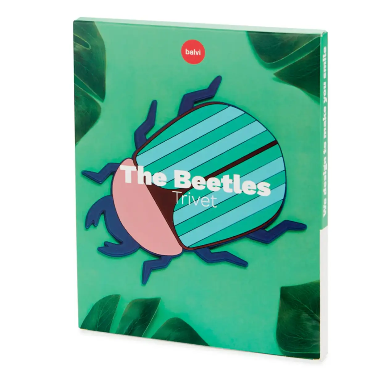Dessous-de-plat The Beetles Rose Plastique : scarabée vert vibrant en matière résistante pour décoration intérieure