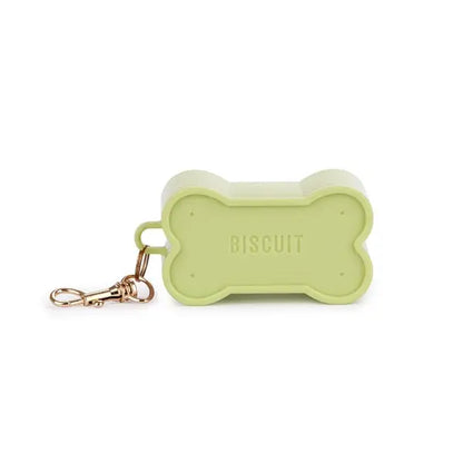 Distributeur De Sacs À Crottes Biscuit Vert