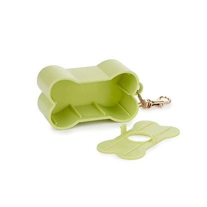 Distributeur de sacs à crottes biscuit vert avec clin d’œil