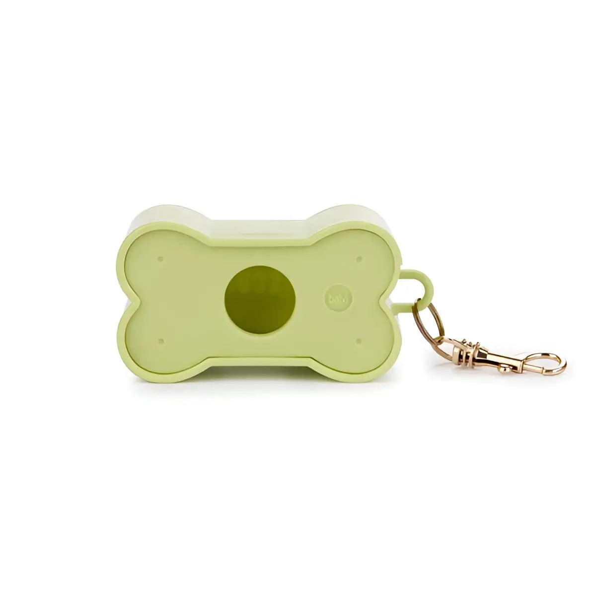Distributeur sacs à crottes biscuit vert avec clin d’œil doré