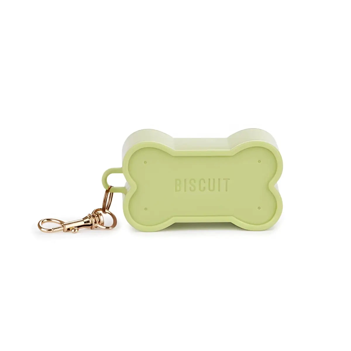 Porte-clés sac à crottes biscuit vert en silicone, clin d’œil fun