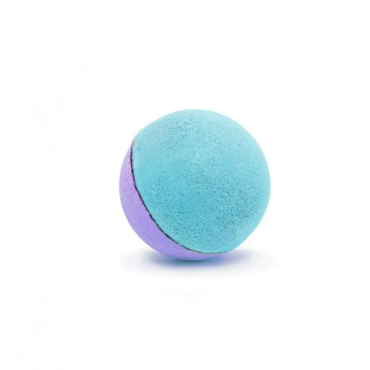 Bain bicolore bleu-violet pour peau fragile et expérience sensorielle