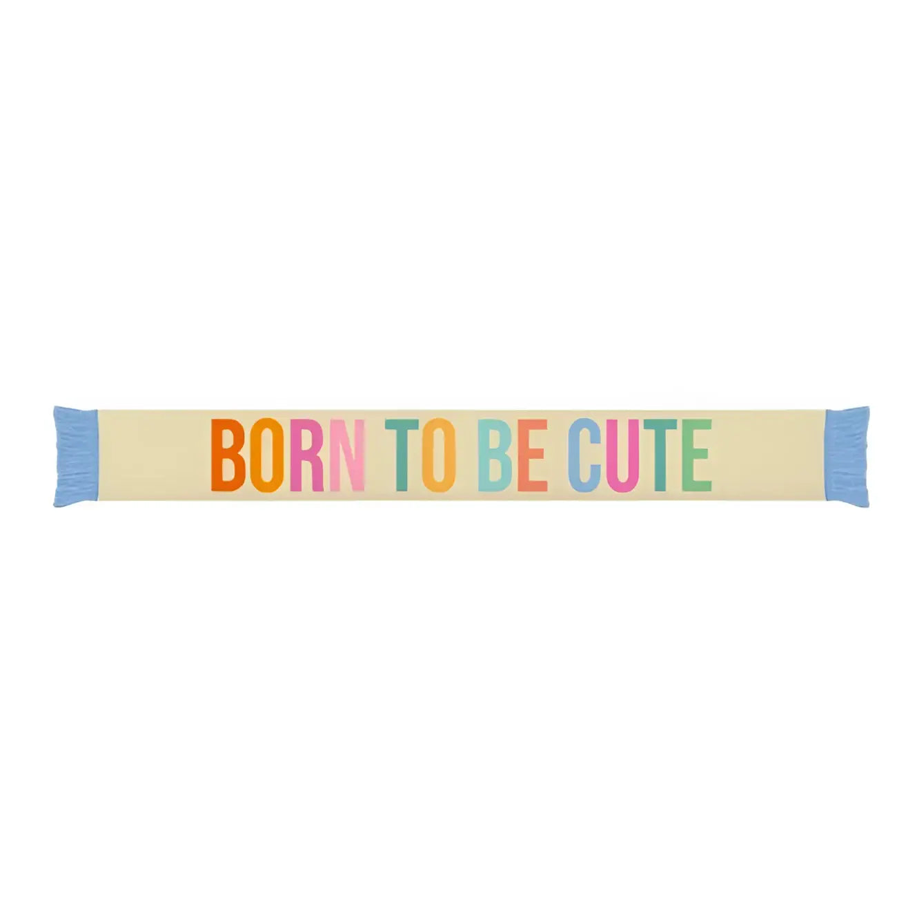 Écharpe born pastel chic avec rubans bleus, restant élégant