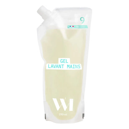 Éco-recharge savon main liquide 290 ml avec gel jaune pâle